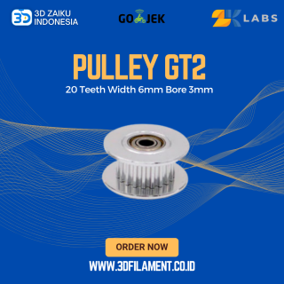 ZKLabs Pulley GT2 20 Teeth Width 6mm Bore 3mm with Teeth
